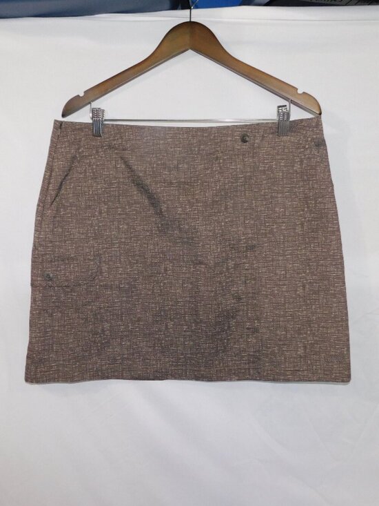 Avia Pants - AVIA Brown Tan Water Resistant Golf Skort / Skirt with Shorts Womens XL